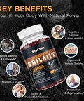 Sept Yan Shilajit Gummies 1000Mg - Shilajit Pure Himalayan Organic For Men & Women 85 Trace Minerals Shilajit Resin With Ashwagandha Maca Black Seed Oil - Energy Brain Immunity Sugar Free Raspberry 60Ct