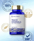 Carlyle Trace Minerals 200 Tablets Full Spectrum Supplement Non-Gmo & Gluten Complex By Vital Trace