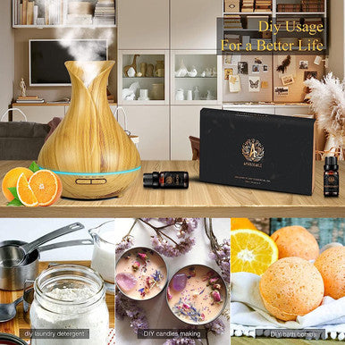 Aromatherapy Woody Essential Oil Set for Diffuser, 100% Pure Sandalwood Essential Oil, 5x10ml Therapeutic Grade Cedar Oil Set for Diffuser -Juniper Berry, Pine Needles, Cypress, Sandalwood, Cedar Oil