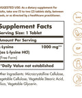 Solgar L-Lysine 1000 Mg 250 Tablets - Enhanced Absorption And Assimilation - Promotes Integrity Of Skin And Lips - Collagen Support - Amino Acids - Non-Gmo Vegan Gluten Free - 250 Servings