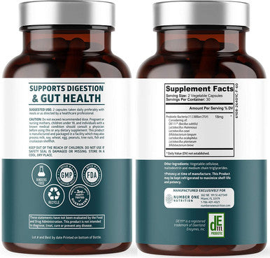 N1N Premium Probiotics 11.5 Billion CFUs and 10 in 1 Immune Support Booster 10 Potent Ingredients to Support Gut Health Digestion and Boost Immunity 2 Pack Bundle