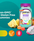 Centrum Women'S Multivitamin Gummies Tropical Fruit Flavors Made From Natural Flavors 100 Count 50 Day Supply