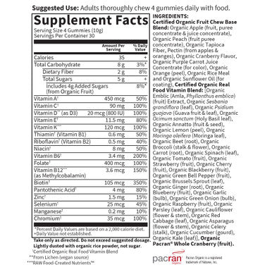 Garden of Life Organics Women'S Gummy Vitamins - Berry - Certified Organic Non-Gmo Vegan Kosher Complete Multi - Methyl B12 C & D3 - Gluten Soy & Dairy Free 120 Real Fruit Gummies