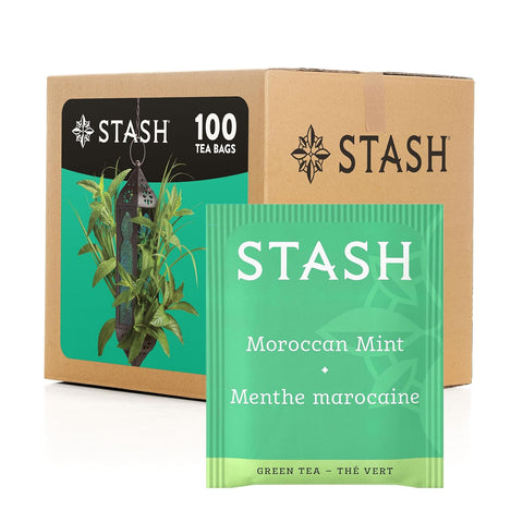 Stash Tea Ginger Peach Green Tea & Matcha Blend, Box of 100 Tea Bags (Packaging May Vary) | Zesty, fruity blend with peach, ginger and matcha notes, Non-GMO Project Verified and foil-sealed freshness