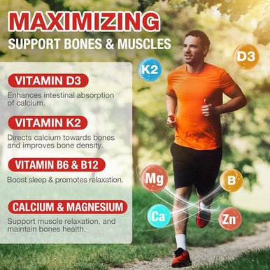 Calcium Citrate Gummies - 1200 Mg Calcium Gummies With Magnesium Zinc Vitamins - Calcium Chews For Bone, Muscle, Joints, Immune Support, High Absorption Calcium Supplements For Women & Men 2 Packs