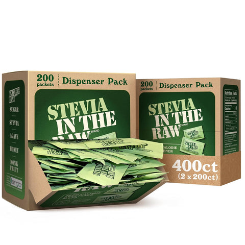 Stevia In The Raw Stevia Sweetener Packets 50 Ct Zero Calorie Stevia Sugar Substitute Packets No Erythritol or Artificial Flavors Vegan Gluten Kosher Low Glycemic Index