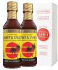 San-J - Spice of Life Variety Pack- Teriyaki, Orange Sauce, Szechuan, Thai Peanut - All Gluten Free Cooking Sauces - Non-GMO - 10 oz. Bottles - 4 Pack