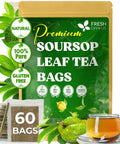FreshDrinkUS, Premium 50 Mulberry Leaf Tea Bags, 100% Natural & Pure from Mulberry Leaves. Herbal Tea. Made with Natural Material Tea Bags. No Sugar, No Caffeine, No Gluten, Vegan.
