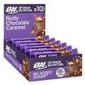 Optimum Nutrition Nutty Chocolate Caramel Crispy Protein Bars No Added Sugars On The Go Pre-Workout And Post-Workout Gym Snack For Men And Women 10 X 70 G
