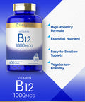 Carlyle Vitamin B12 1000Mcg | 400 Tablets | Vegetarian, Non-Gmo, Gluten Free