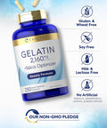 Carlyle Gelatin 2160 mg | with Silica Optimizer | 250 Capsules | Non-GMO and Gluten Supplement | by