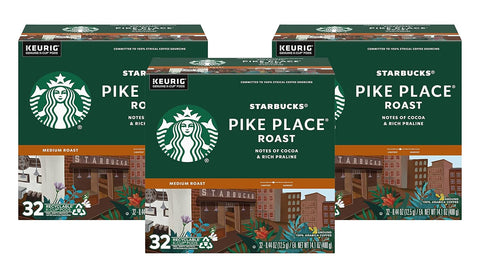 Starbucks K-Cup Coffee Pods, Medium Roast Hot or Iced Coffee, Pike Place Roast, 60 Keurig Pods ÃƒÂ¢Ã¢â€šÂ¬Ã¢â‚¬Â¹