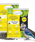 Black Oil Sunflower Seed Wild Bird Food, No Grow, No Waste Bird Seed, 5LBx2 | High in Oil & Protein, High Fat & Energy Content, USDA & BRC-GS Approved, Finches, Sparrows, Chickadees, Cardinals, No Mess