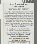 HealthAid Iron Formula Plus - 100 Vegetarian Tablets