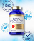 Blood Circulation Supplement | 180 Capsules | Supports Healthy Circulation | Non-Gmo, Gluten Free | By Carlyle