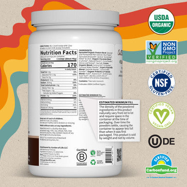 Garden of Life Creamy Organic Vegan Protein Powder + Oatmilk 20G Complete Plant Based Protein Coconut Water Mcts Sprouted Grains Prebiotics Probiotics Gluten-Free Chocolate Brownie 2 Lbs