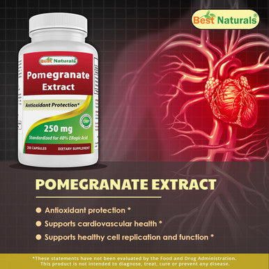 Best Naturals Pomegranate Extract 250 mg 250 Capsules