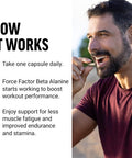 Force Factor Beta Alanine Capsules Beta-Alanine Endurance Supplement to Boost Performance & Reduce Fatigue Clinical Dose Premium Quality Vegan Non-GMO 120 Capsules