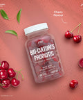 Bio Complex Probiotic Cultures Gummies - 5B CFU Bacillus Coagulants Per Serving - Non-GMO, Gluten , Halal, Cherry Flavour - 60 Vegan Gummies. 1 Pack