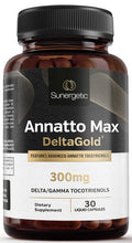 Sunergetic Premium Annatto Tocotrienol Supplement with DeltaGold Tocotrienols Vitamin E 300 mg Supports Liver Immune & Heart Health - Delta + Gamma Tocotrienols (30 Liquid Capsules)