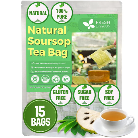 FreshDrinkUS, Premium 120 Mulberry Leaf Tea Bags, 100% Natural & Pure from Mulberry Leaves. Loose Leaf Herbal Tea. Made with Natural Material Tea Bags. No Sugar, No Caffeine, No Gluten, Vegan.