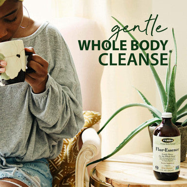 Flora FlorEssence Liquid Tea Blend Gentle Detox and Cleanse Tea with Burdock Root Sheep Sorrel Slippery Elm Watercress Rhubarb Kelp Gluten Free Kosher Vegan 17oz. Glass Bottle