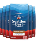 SeattleÃƒÂ¢Ã¢â€šÂ¬Ã¢â€žÂ¢s Best Coffee, Medium Roast Ground Coffee, Portside, 100% Arabica, 6 Bags (12 oz Each)