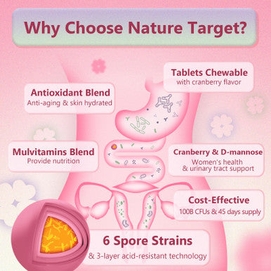 Probiotics For Women Digestive Health, Womens Probiotic For Gut Health With D-Mannose & Cranberry, 100 Billion Cfus For Skin