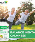 Renew Actives Ashwagandha Ksm-66 Capsules - 60 Capsules With Black Pepper, Ashwagandha Root Extract For Stress, Energy Support, Brain Supplement, And Sleep Aid