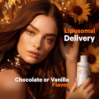 Codeage Liquid Collagen Supplement Chocolate Flavor Beauty Trim & Glow Liposomal Collagen Peptides CLA Conjugated Linoleic Acid Hyaluronic Acid Vitamin E Hydrolyzed Non-GMO 15.22 fl oz