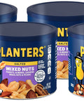 PLANTERS Mixed Nuts Unsalted, Party Snacks, Plant-Based Protein, 10.3 oz Canister