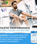 Renew Actives L-Arginine Supplement For Improved Strength - Essential For Protein Synthesis - Helps Promote Physical Performance - 120 Tablets