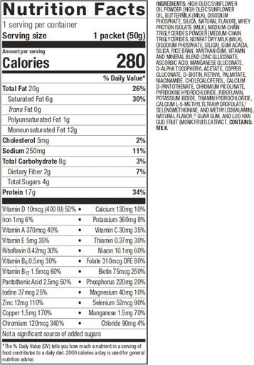 Metagenics Ketogenic Shake - Ketogenic Diet Protein Shake - 25 Vitamins & Minerals - With Biotin Calcium Iron & Manganese - Non-GMO & Gluten- - Vanilla - 14 servings
