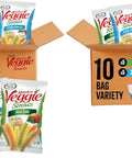 Sensible Portions Veggie Straws MultiPack Sea Salt and Zesty Ranch Flavor GlutenFree Chips Individual Snacks 0.75 Ounce Bag 10Pack