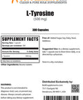 BulkSupplements L-Tyrosine Capsules - Amino Supplement for Energy & Focus - Unflavored, Soy Free - 1 Capsule - 300-Day (10-Month) Supply (300 Capsules)