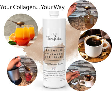 Premium Liquid Collagen Peptides For Joints For Women & Men, With Hyaluronic Acid, Vitamins And Essential Minerals, Peach Mango Flavor, 450Ml