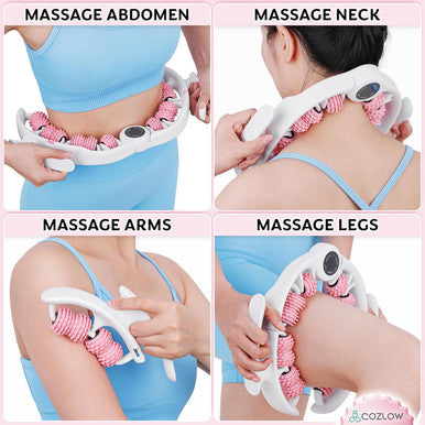Cellulite Massage Roller - Effective Anti-Cellulite Massager W/Detachable Roller Handles For Thighs, Legs & Buttocks - Fascia Massage Tool For Lymphatic Drainage & Deep Tissue Therapy