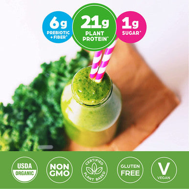 Orgain Organic Protein Greens Vegan Protein Powder Vanilla Bean 21g of Plant Based Protein Gluten NonGMO 1.94 Pound 1 Count Packaging May Vary