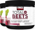 Force Factor Total Beets Drink Mix Superfood Powder with Nitrates to Support Circulation Nitric Oxide Energy Endurance and Stamina Cardiovascular Heart Health Supplement 60 Servings 2-Pack