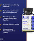 Premier Research Labs Propolis Immune - Features Propolis Extract, Marine Coral, Organic Noni, Flower Pollen Extract, Protease