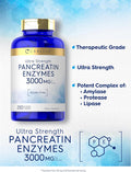Carlyle Pancreatin Digestive Enzymes | 3000mg | 250 Caplets | Non-GMO Gluten | High Potency Formula