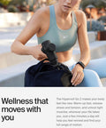 Hyperice Hypervolt Go 2 in Black - Featuring Quiet Glide Technology - Handheld Percussion Massage Gun | 3 Speeds 2 Interchangeable Heads | Helps Relieve Sore Muscles and Stiffness | FSA-HSA Eligible