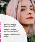 Prebiotics Probiotics for Women Biotin 10000mcg with Coconut Oil for Hair Growth