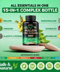 NUTRAHARMONY Liquid Biotin, Collagen Drops & Mullein Leaf Extract Capsules