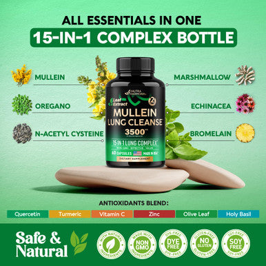 NUTRAHARMONY Liquid Biotin, Collagen Drops & Mullein Leaf Extract Capsules