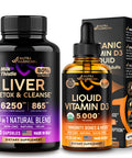 NUTRAHARMONY Liver Support Detox Blend & Vitamin D3 Drops
