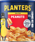 PLANTERS Salted Peanuts Cocktail, Party Snack, Plant-Based Protein, After School Snack, Roasted in Peanut Oil, Salted Nuts, Snacks for Adults, Bulk Nuts, Kosher, 2.19lb Jar