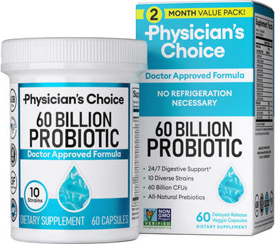 Physician'S Choice - Optimal Gut Health Bundle: 60 Billion Probiotics 60ct + Digestive Enzymes for Digestive Comfort and Immune Support