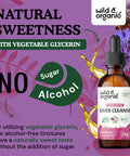 Wild & Organic Liver Cleanse Tincture - Liver Detox Formula with Milk Thistle Dandelion Root Chanca Piedra Stone Breaker Extract - Herbal Supplement - Vegan Sugar & Alcohol-Free Liquid Drops - 2 oz