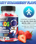 Built Nature Kids Multivitamin Gummies - Daily Kids Vitamin Gummy Multivitamins For Children With Vitamins A, C, E, B6, B12, And Minerals - Natural Multi Vitamin Supplement, Non-Gmo, Berry Flavor - 60 Gummies